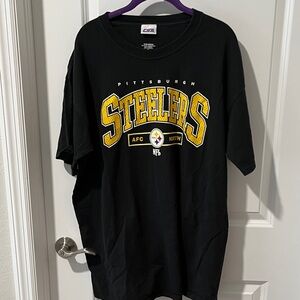CSA NFL Black Pittsburgh Steelers T-Shirt VTG SZ XL